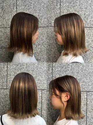 ミディアム カラー 林 小夏のヘアスタイル