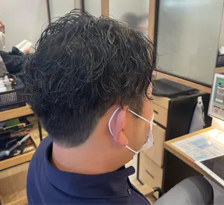 パーマ メンズ ふるはし みなのヘアスタイル