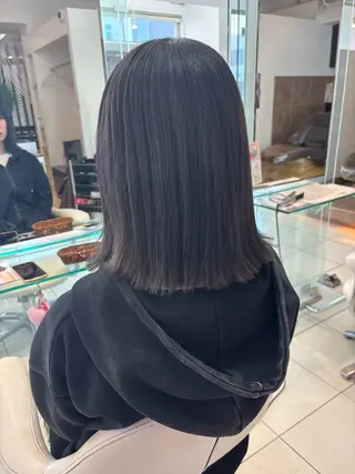 ミディアム ブリーチ透明感カラー /レイヤー👗しずかのヘアスタイル