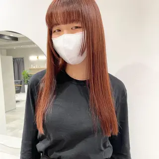 ロング カラー 🍊暖色×顔周り 🍊cocoroのヘアスタイル