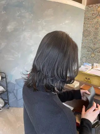 ミディアム hair make echo滿木あい花のヘアスタイル