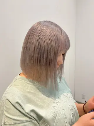 ミディアム カラー 長山 茉白のヘアスタイル