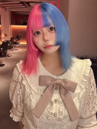 ミディアム sara/名古屋 ／ハイトーンのヘアスタイル