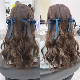 セミロング カラー ヘアアレンジ 愛されカラー🩷 はるなのヘアスタイル