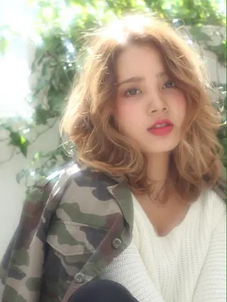 ミディアム FUKUNAGA YUのヘアスタイル