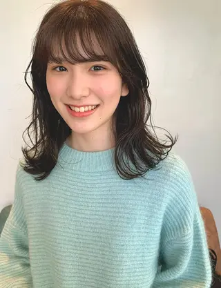 セミロング カラー RISAKO レイヤーカット🎀のヘアスタイル