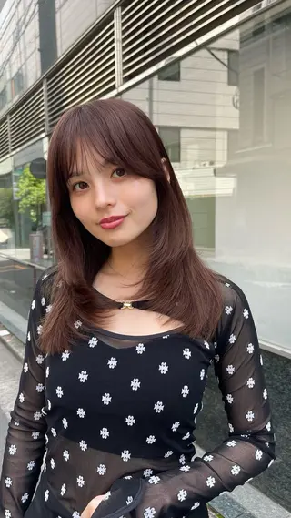 ミディアム ラベンダー/レイヤー スタイル🤎mamiのヘアスタイル