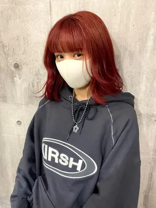 セミロング カラー SHURI❤️🔥 中/韓mix ♡のヘアスタイル