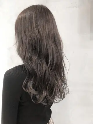 セミロング カラー パーマ ヘアアレンジ ブリーチカラー🔥 パーマ【佐々木凌平】のヘアスタイル