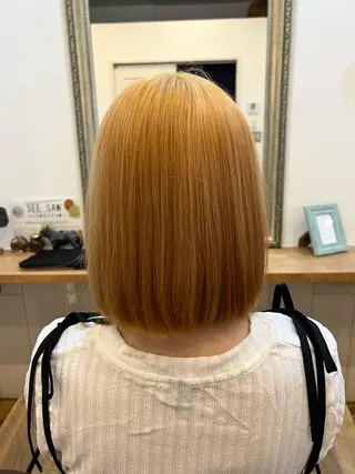 ミディアム カラー 🐰ハイトーンカラー 畠山 渡🐰のヘアスタイル