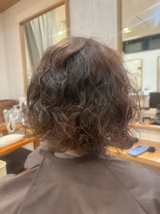 ミディアム パーマ すなが/ハイライト モデル募集中のヘアスタイル