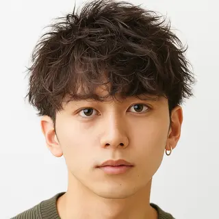 ショート カラー パーマ メンズ KAKKY/ショート レイヤー/千種/池下のヘアスタイル