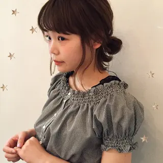 セミロング ヘアアレンジ 市川 千夏のヘアスタイル