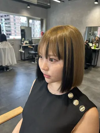 ショート プルエクステ/インナ ーカラー🦊はるなのヘアスタイル