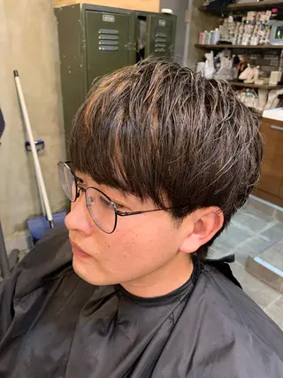 ミディアム カラー メンズ専門CANEL かずまのヘアスタイル