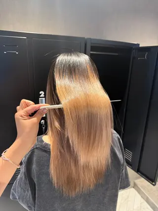 ロング ハイトーンカラー 縮毛矯正/ジャックのヘアスタイル