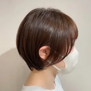 ショート カラー 顔まわりカット🌟 くびれヘア/寺門遥輝のヘアスタイル
