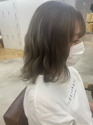 ミディアム カラー 🎀京都暖色/ 艶髪縮毛/funaのヘアスタイル