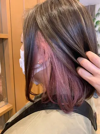 ミディアム カラー 髪質改善✨縮毛矯正 美髪担当・大西真奈のヘアスタイル