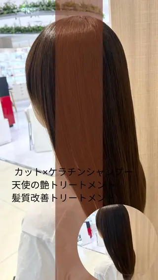 セミロング 縮毛矯正/髪質改善/ 艶髪ササキナツミのヘアスタイル