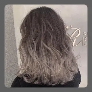 ミディアム カラー 白髪ぼかしハイライト 🥇店長JUKIYAのヘアスタイル