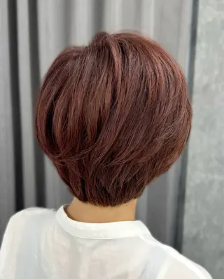 ショート カラー 髪質改善メニュー 長井 美佐子のヘアスタイル