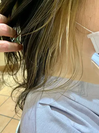ミディアム カラー rinrin 天文館のヘアスタイル