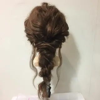 ロング カラー パーマ ヘアアレンジ 透け感/くびれヘア/ レイヤー/カズキ🍭のヘアスタイル
