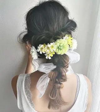 セミロング カラー ヘアアレンジ 小顔ボブショート🌸 hinakoの眉毛・アイブロウイメージ