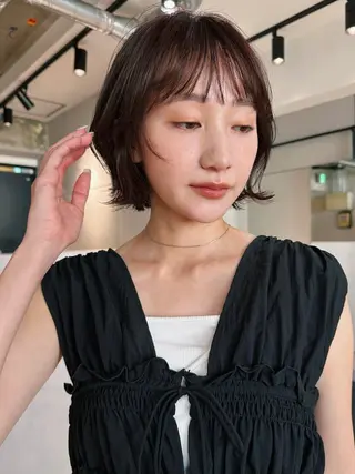 ショート カラー パーマ kazuki【顔周り ×レイヤーカット】のヘアスタイル