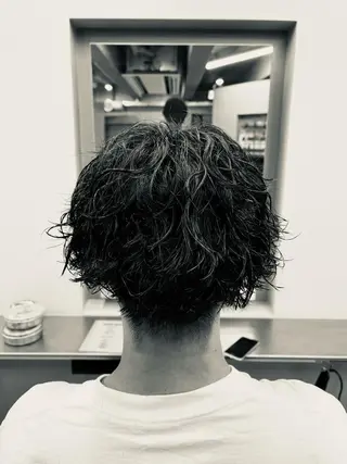 ショート パーマ メンズ 池袋メンズパーマ フェード純平のヘアスタイル