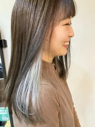 ミディアム カラー パーマ ヘアアレンジ メンズ キッズ ネイル マツエク・マツパ インナーカラー/ KANAのヘアスタイル
