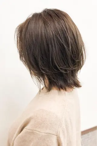 ミディアム カセヤ リョウのヘアスタイル