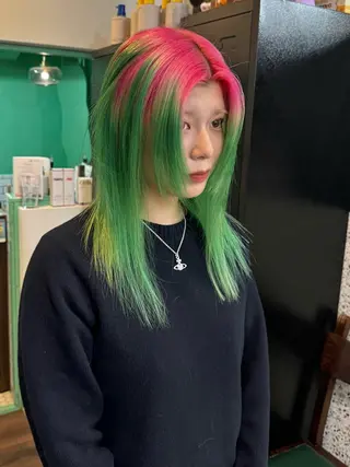 セミロング ハッシュカット🎀 MIYU💖のヘアスタイル