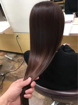 ロング ボブ/ハイトーン/ 岡山駅/別曽遥也のヘアスタイル