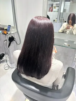 セミロング カラー 表参道♡暗髪♡ 艶カラー♡アユミのヘアスタイル