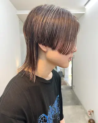 ミディアム カラー パーマ ヘアアレンジ メンズ 【池袋/スパイキー ショート】ⓝⓘⓜⓤのヘアスタイル