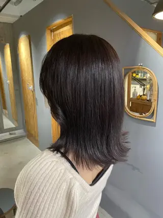 ミディアム カラー ヘアアレンジ CEINE loq ‪🍒なつきのヘアスタイル