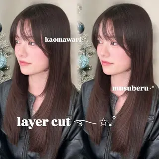ロング 透明感カラー×レイヤ ー🧊横田 冴のヘアスタイル