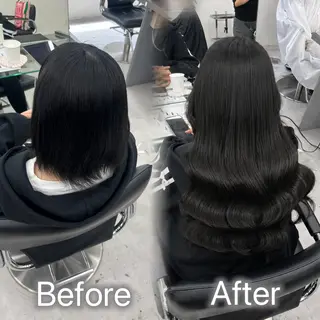 ロング カラー ヘアアレンジ メンズ 羽エク指名No1✨️ シールエク🌙しぇるのヘアスタイル