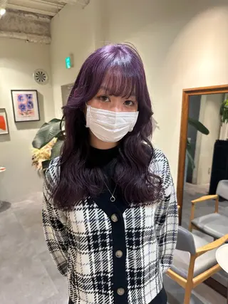ロング カラー HANAME 原宿美容室のヘアスタイル
