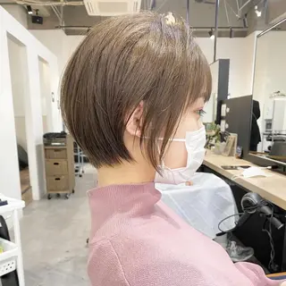 ショート カラー ヘアアレンジ 横浜縮毛矯正 ☆渋谷良太のヘアスタイル