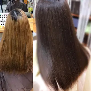 ロング カラー 縮毛矯正◇髪質 改善✨松下直揮のヘアスタイル