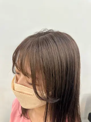 ミディアム カラー さとう あやかのヘアスタイル