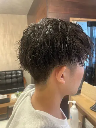 ショート パーマ メンズ 金森 斗夢のヘアスタイル
