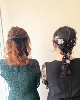 ヘアアレンジ 酸性ストレート/ブリ ーチなしWカラー河本のヘアスタイル