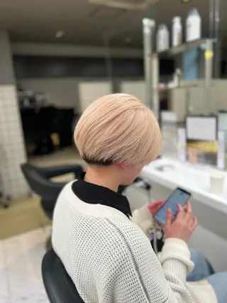ショート カラー メンズ 透明感×韓流ハイ トーン🫧RYUTAのヘアスタイル