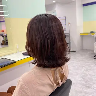 セミロング カラー ヘアアレンジ mai🍑暖色カラー /レイヤー💖のヘアスタイル