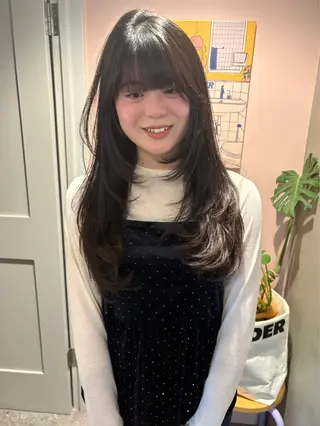 ロング 🫧umu.🫧韓国 /レイヤー/ハッシュのヘアスタイル