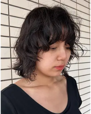 ミディアム パーマ デザインパーマ/ カット/nanaのヘアスタイル